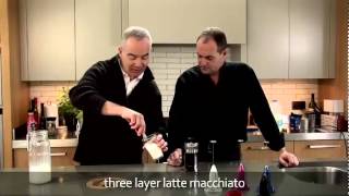 aerolatte  milk frother makes three layer caffè latte macchiato [upl. by Inek940]