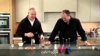 How to make a frappé coffee using an aerolatte milk frother [upl. by Suqram]