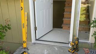 Jeld Wen Front Door Installation  Really crappy products and craftsmanship PART 1 [upl. by Aihsatsan620]