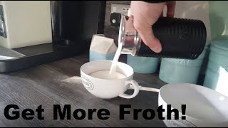 How to Get More Froth from Your Nespresso Coffee Aeroccino  Nespresso tips and help [upl. by Einnaej]