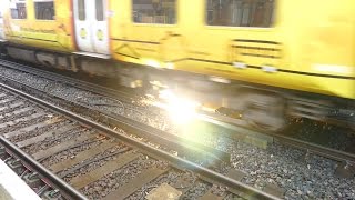 Merseyrail 507 009 making arcs at Birkdale station [upl. by Aglo587]