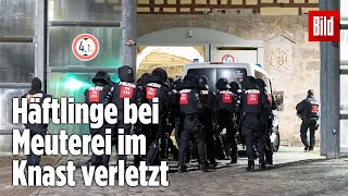 Gefängnismeuterei Polizei stürmt Knast in Thüringen  JVA Untermaßfeld [upl. by Ettevy]